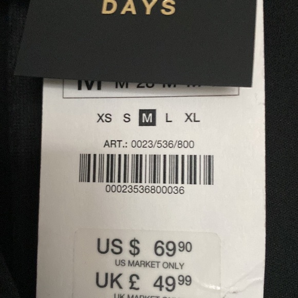 ZARA Cut Out Beaded Jumpsuit in Black Size Medium New With Tags | 0023/536/800 - Picture 12 of 12